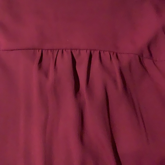 Maroon Apt 9 split neck S/S top - Picture 4 of 4